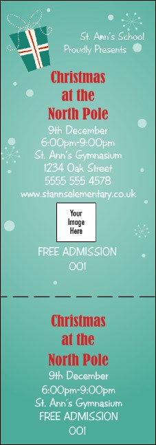 Green Gift Event Ticket Product Front
