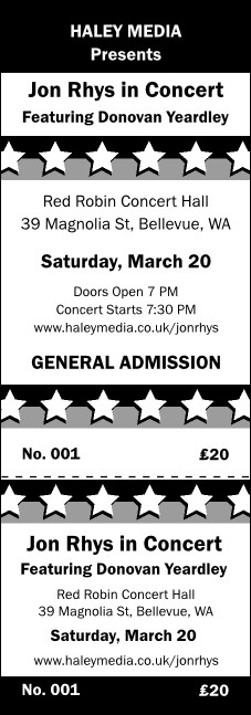 All Purpose Stars Event Ticket Product Front
