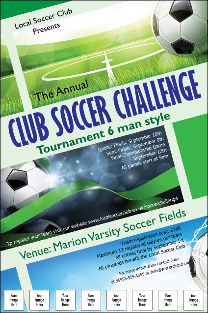 Football Ribbon Image Poster Product Front