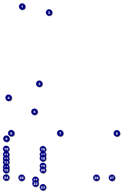 Football Blue Image Poster Front Field Markers