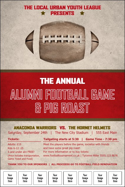 Football Red Image Poster Product Front