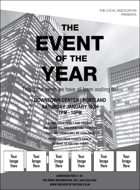 All Purpose buildings Black and White Image Flyer Product Front
