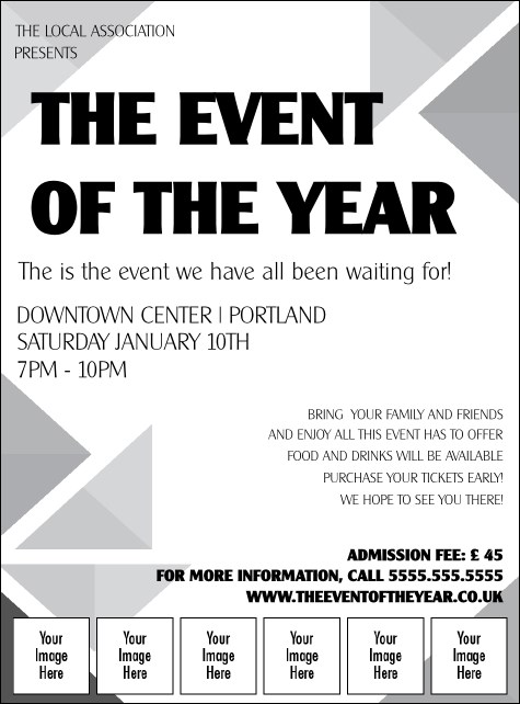 All Purpose Triangles Black and White Image Flyer Product Front