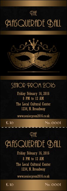 Masquerade Ball 3 Event Ticket Product Front