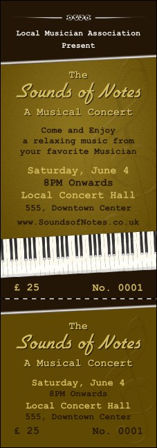 Sounds of Notes Event Ticket Product Front