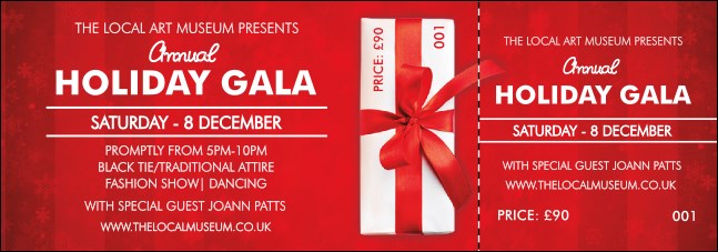 Holiday Gift 2 Event Ticket Product Front