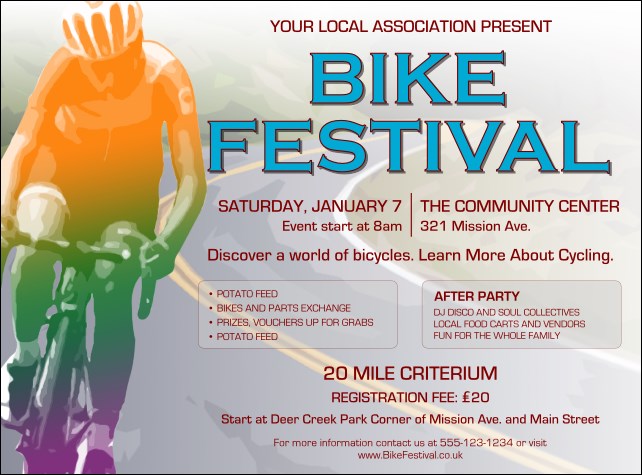 Bike Festival Flyer Product Front