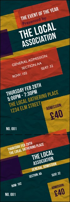 All Purpose Blocks Reserved Event Ticket Product Front