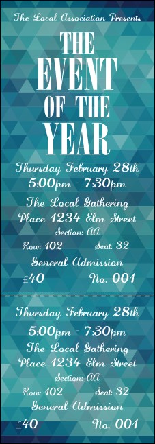 All Purpose Blue Reserved Event Ticket Product Front