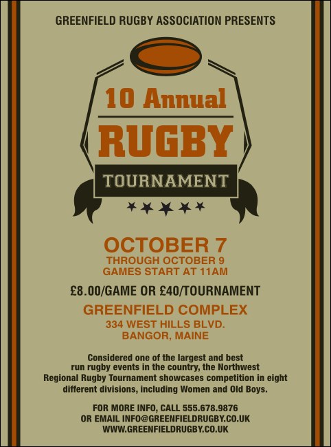 Rugby Tournament Flyer