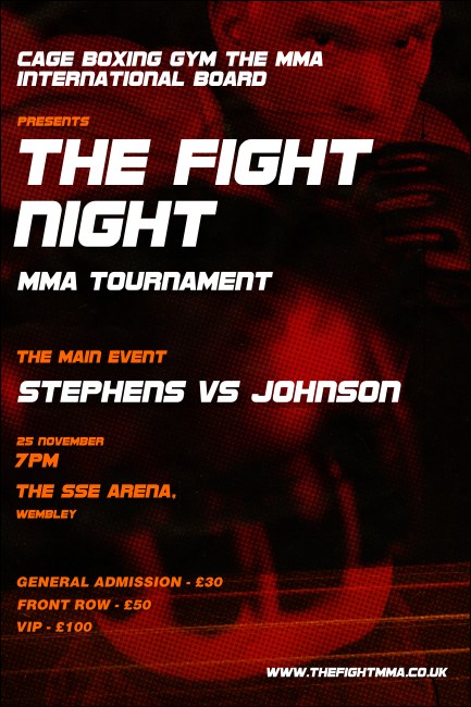 MMA The Fight Night Poster Product Front
