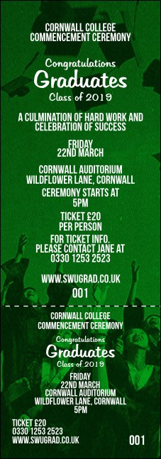 Graduation - Green General Admission Event Ticket