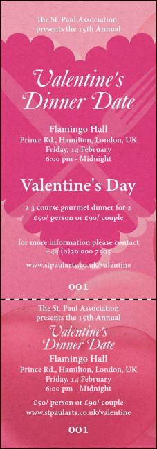 Valentine's Dinner Date  Event Ticket