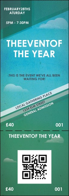 All Purpose Clouds QR Event Ticket Product Front