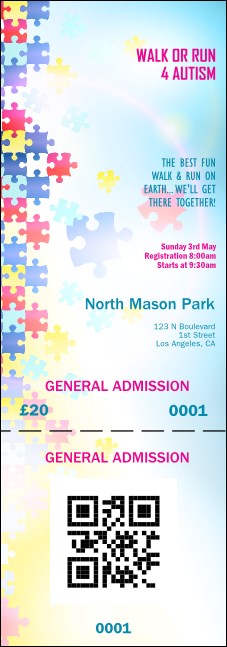 Puzzle QR Event Ticket Product Front