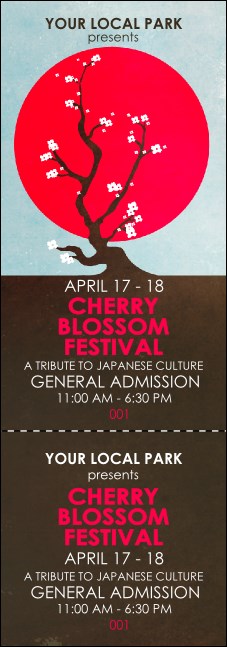 Cherry Blossom Event Ticket Product Front