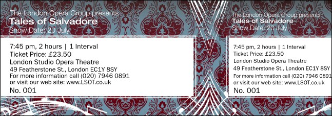 Opera General Admission Ticket Ticket (blue) Product Front