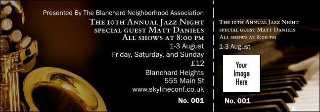 Jazz General Admission Ticket Product Front