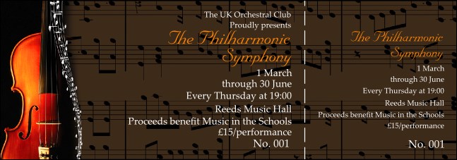 Symphony General Admission Ticket Product Front