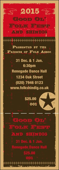 Year Woodcut General Admission Ticket Product Front