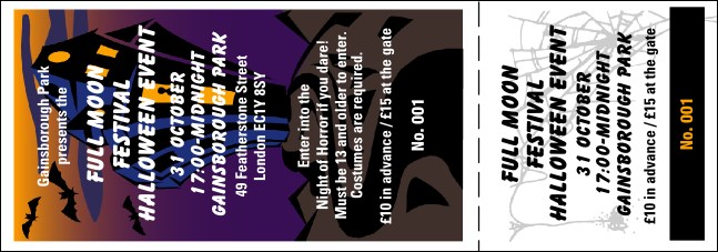 Halloween General Admission Ticket 004 Product Front