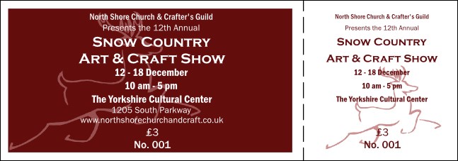 Christmas Reindeer General Admission Ticket 001 Product Front