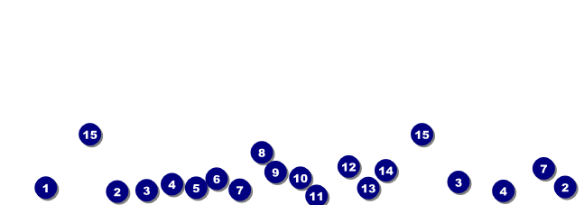 Blue Two-Tone General Admission Ticket Front Field Markers