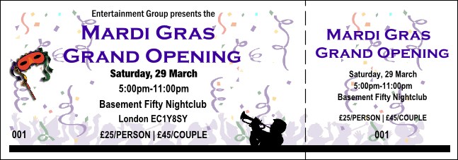 Party & Dance General Admission Ticket 001 Product Front