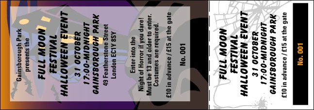 Halloween General Admission Ticket 006 Product Front