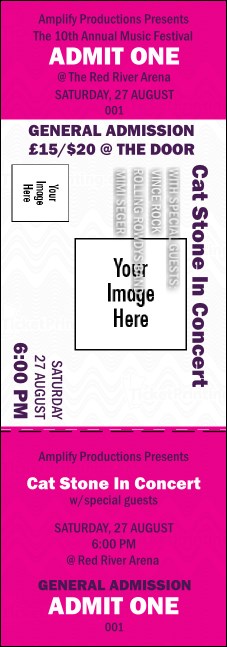 All Purpose Magenta Big Logo Event Ticket Product Front