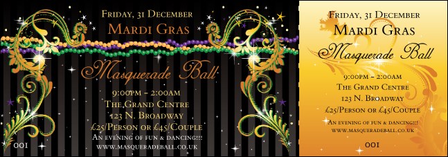 Mardi Gras Beads Event Ticket Product Front
