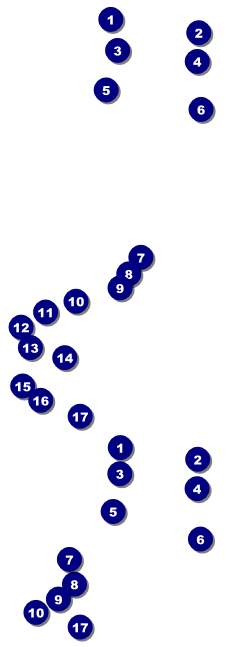 Santa Line Up Event Ticket Front Field Markers
