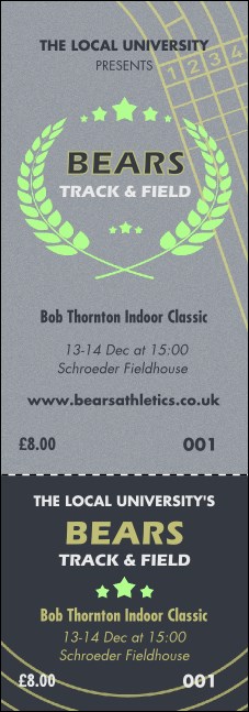 Track and Field Event Ticket Product Front