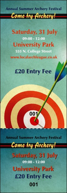 Archery Event Ticket Product Front