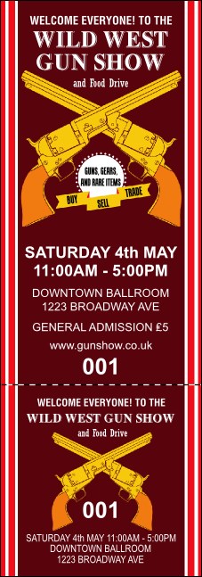 Gun Show Event Ticket Product Front