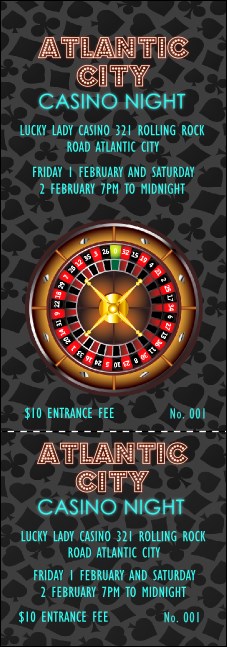 Casino Event Ticket Product Front
