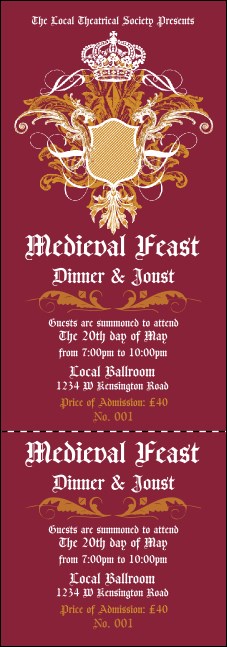 Medieval Banquet Event Ticket